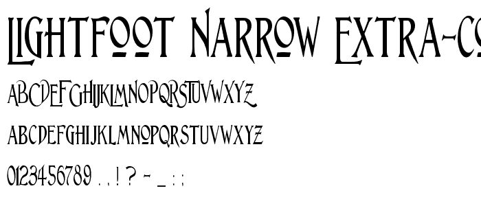 Lightfoot Narrow Extra-condensed Regular font